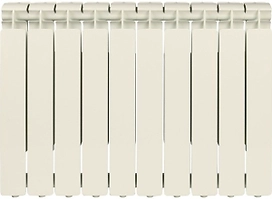 Радиатор секционный алюминиевый STOUT Bravo 500 боковое подключение 10 секций