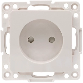 Розетка EKF Стокгольм 1-местная б/з 10 А белый с защ. шторкой
