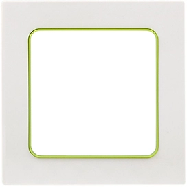 Рамка EKF Стокгольм 1-местная белая с линией цвета зеленый