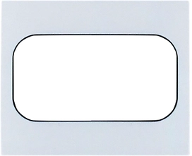 Рамка EKF Стокгольм для розетки 2-местная белая с линией цвета черный