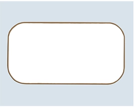 Рамка EKF Стокгольм для розетки 2-местная белая с линией цвета шампань