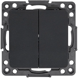 Выключатель EKF Стокгольм 2-кл. 10А черный
