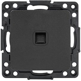 Розетка EKF Стокгольм Phone 1-местная RJ-11 черный