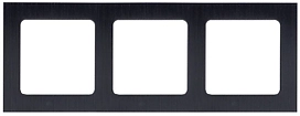 Рамка EKF Стокгольм 3-местная металлическая черная