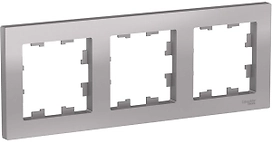 Рамка Schneider Electric AtlasDesign 3 поста алюминий