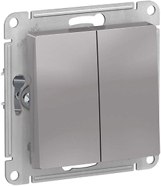 Выключатель Schneider Electric AtlasDesign 2 клавиши алюминий