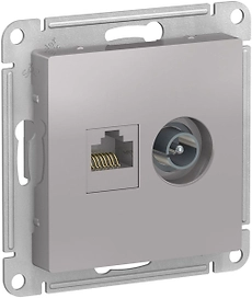 Розетка Schneider Electric AtlasDesign ТВ + RJ45 ATN000389