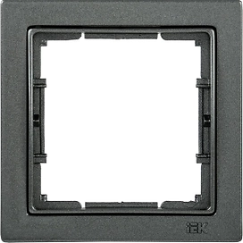 Рамка IEK BOLERO 1 пост антрацит
