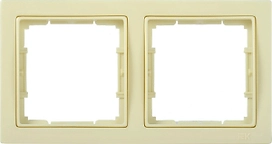 Рамка 2 мест. квадратная IEK BOLERO Q1 РУ-2-БК кремовый