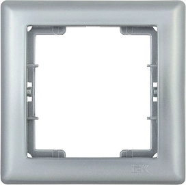 Рамка IEK Bolero РГ-1-БК 1-местная серебристый