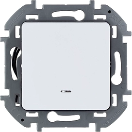 Переключатель Legrand Inspiria 673660 1 клавиша с индикатором белый