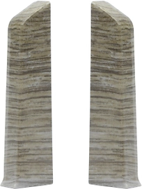 Заглушка напольного плинтуса WINART QUADRO альпака 80 мм 2 шт