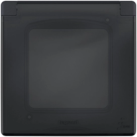Рамка с защитной крышкой IP 44 LEGRAND INSPIRIA антрацит