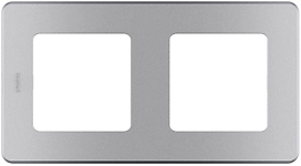 Рамка 2 поста LEGRAND INSPIRIA алюминий
