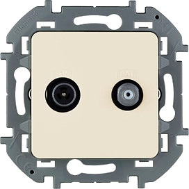 Розетка TV/SAT "звезда" LEGRAND INSPIRIA Слоновая кость