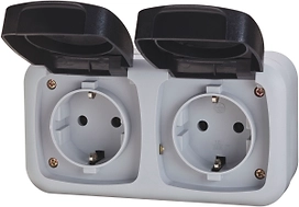 Розетка двойная OBI Basic 391446 белая