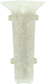 Внутренний угол напольного плинтуса WINART QUADRO кварц белый 80 мм 2 шт