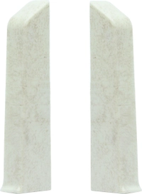 Заглушка напольного плинтуса WINART QUADRO кварц белый 80 мм 2 шт