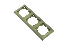 Рамка OBI Ariadne 3 поста коричневый металлик