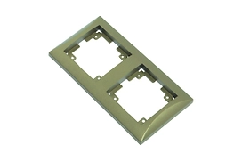 Рамка OBI Ariadne 2 поста коричневый металлик