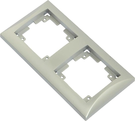 Рамка OBI Ariadne 2 поста серебро