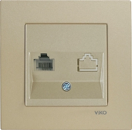 Розетка ViKo Novella бронза