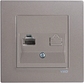 Розетка ViKo Novella антрацит