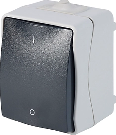 Выключатель 310337 1 клавиша серый