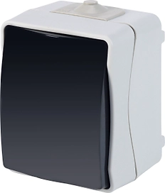 Выключатель 397678 1 клавиша серый