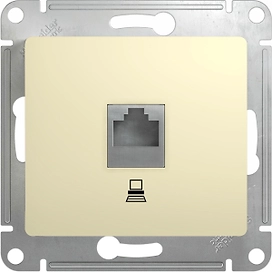 Розетка Schneider Electric GLOSSA RJ45 бежевый