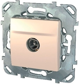 Розетка Schneider Electric Unica TV 1 светло-серый