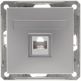 Розетка Schneider Electric W59 RJ45 серебряный
