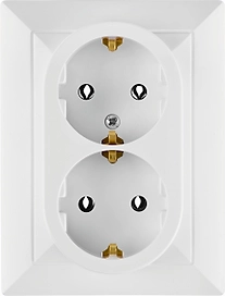 Розетка OBI Julietta 2 поста белая