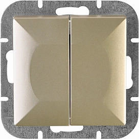 Выключатель OBI Julietta 2 клавиши бежевый