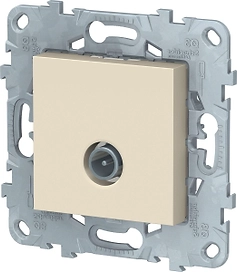 Розетка Schneider Electric UNICA NEW TV бежевый