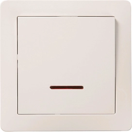 Выключатель OBI Maribo 1 клавиша с индикатором белый