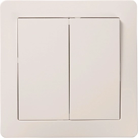 Выключатель OBI MARIBO 311565 2 клавиши проходной белый