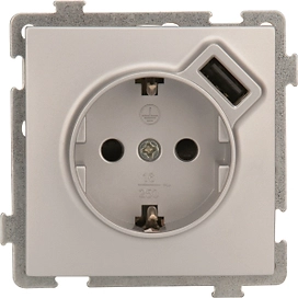 Розетка OBI MARIBO 311619 серебро