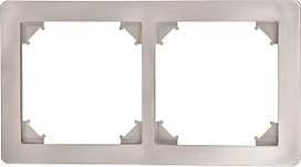 Рамка OBI MARIBO 2 поста серебро