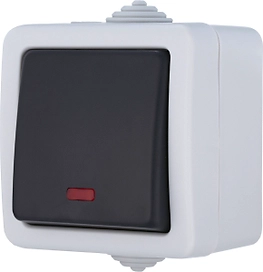 Выключитель CROSSLINK AQUA 1 клавиша серый