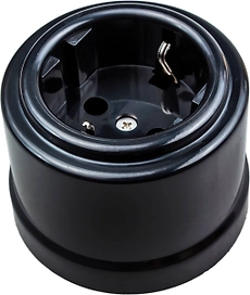 Розетка BIRONI Лизетта черная