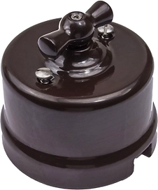 Выключатель BIRONI Лизетта 2 поворота коричневый