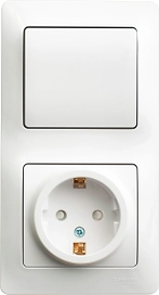 Комбинированный блок Schneider Electric Glossa белый