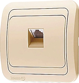 Розетка MAKEL Mimoza кремовая