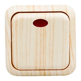 Выключатель WOOD 311746 1 клавиша с индикатором дуб