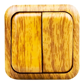 Выключатель WOOD 311741 2 клавиши клен