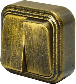 Выключатель Duwi Palazzo Vintage 2 клавиши бронзовый