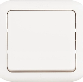 Переключатель Legrand Quteo на 2 направления одноклавишный IP 44 белый