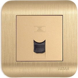 Розетка LUXAR Deco RJ-45 шампань