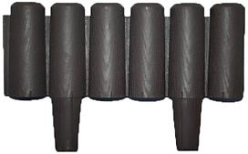 Бордюр для клумб 6 колышков 240 см шоколадный